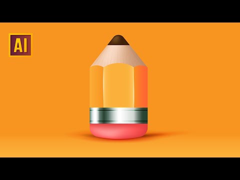 Видео: КАК НАРИСОВАТЬ 3D ИКОНКУ КАРАНДАША. УРОК В ADOBE ILLUSTRATOR