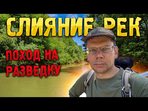 Видео: Поход к СЛИЯНИЮ двух РЕК 🐟. Удалось ли пройти намеченный маршрут? Вылазка на разведку новых мест