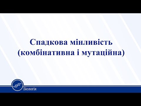 Видео: Спадкова мінливість (комбінативна і мутаційна). Біологія 11 клас