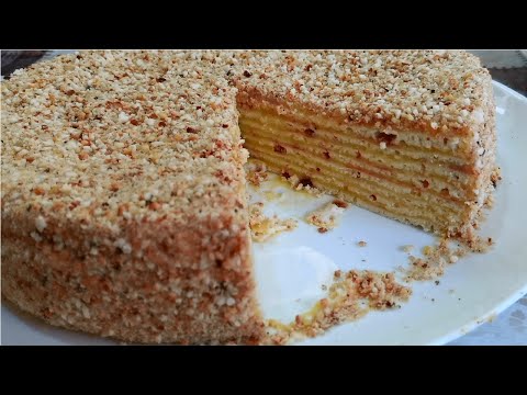 Видео: Торт на Сковороде с Заварным Кремом. Бюджетный Рецепт Торта без Духовки