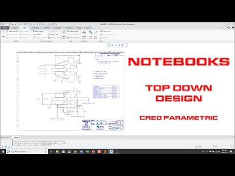 Видео: Creo Parametric — проектирование сверху вниз — ноутбуки