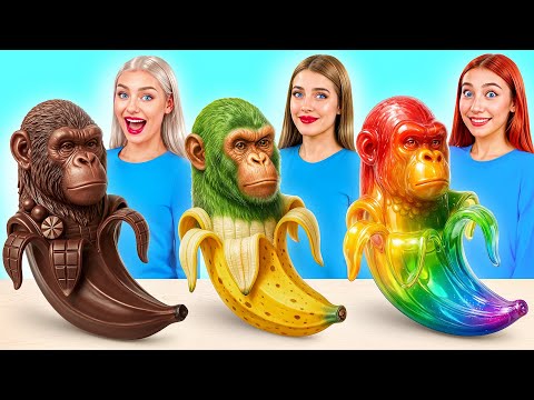 Видео: Мармеладная еда vs Настоящая еда vs Шоколадная еда Челлендж | Кухонные Войны Candy DO