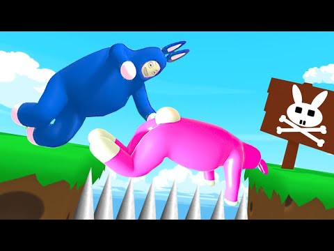 Видео: САМЫЙ УПОРОТЫЙ КООПЕРАТИВ! КРОЛ И КРОЛЬЧИХА в Super Bunny Man!