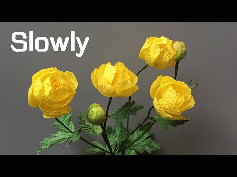 Видео: ABC TV | Как сделать цветок из бумажного глобуса из крепированной бумаги (медленно)
