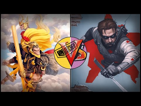 Видео: Unmatched 1x1 Бюджетный мститель будит Ержана и получает бананом по лбу (Сунь-Укун VS Зимний Солдат)