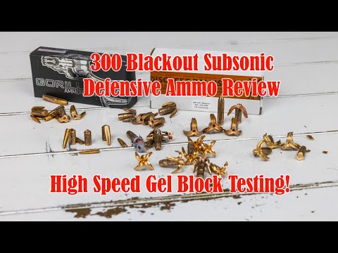 Видео: 300 Blackout Тестирование оборонительных боеприпасов, гелевый блок, высокоскоростная съемка!