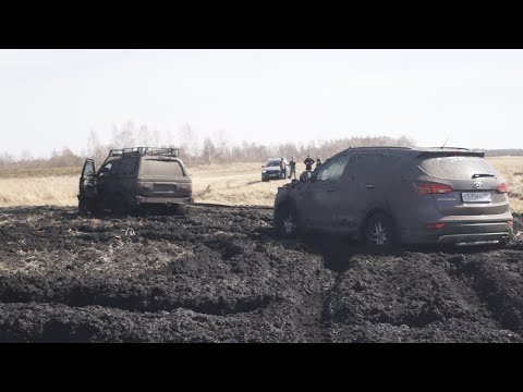 Видео: Два Hyundai  Santa-Fe, Creta, 4Runner, JEEP, MITSUBISHI L200, УАЗы, Нива Схлестнулись на БЕЗДОРОЖЬЕ.