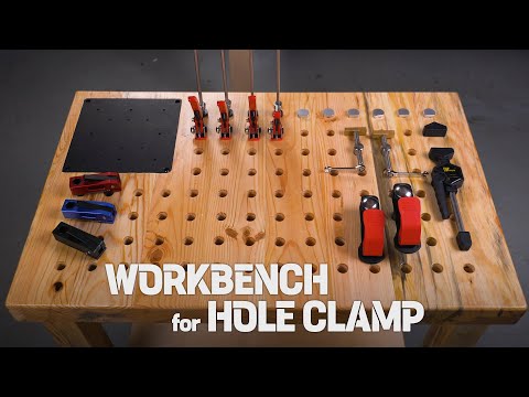 Видео: Многоцелевой верстак с зажимом для отверстий / DIY