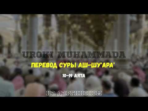Видео: Перевод Суры Аш-Шу'ара'10-19 аята на даргинском