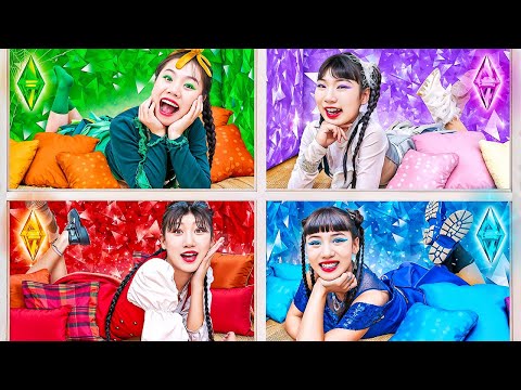 Видео: Мы Построили Двухэтажную Кровать! Девушка Изумруд, Рубин, Бриллиант И Сапфир!