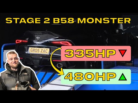 Видео: Toyota Supra Mk5 — тюнинг Stage 2 | 480 л.с. и 680 Нм | B58 Gen 2 | 117 скоростей