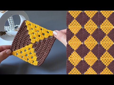 Видео: Простой яркий мотив крючком, который стоит связать! вязание крючком