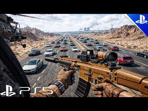 Видео: Погоня, превратившая шоссе в кладбище — захватывающий графический геймплей Call Of Duty [PS5 4K]