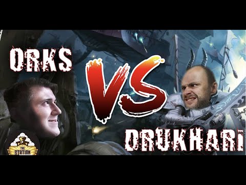 Видео: Репорт | Warhammer 40k | Orks VS Drukhari | 1000 pts