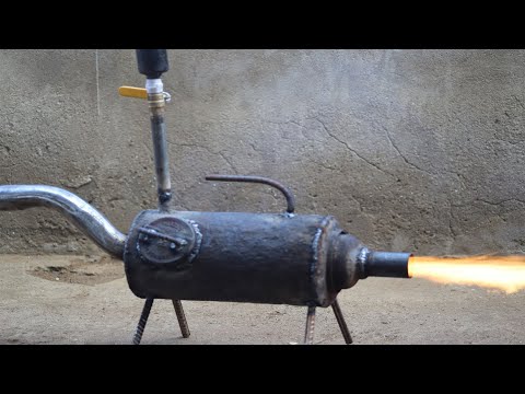Видео: Турбоструйная горелка для отработанного масла! Как сделать