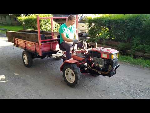 Видео: Таёжный проходимец, дизельный мотоблок Yanmar 4x4 с активным прицепом.