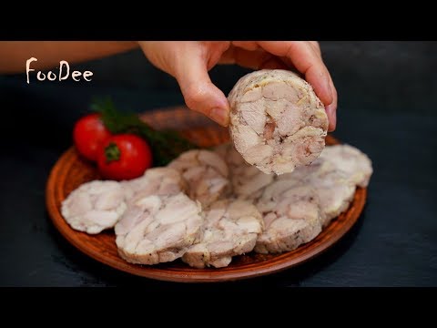 Видео: Нет магазинной колбасе - 99% мяса БЕЗ желатина и оболочки! Куриная колбаса домашняя