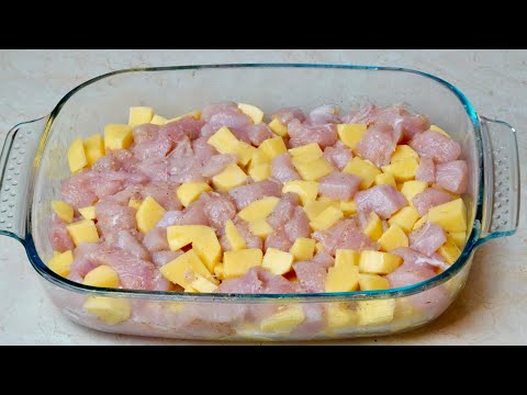 Видео: Картошка и Куриное филе! Простой и вкусный Рецепт Ужина, всего 10 минут + выпечка в духовке