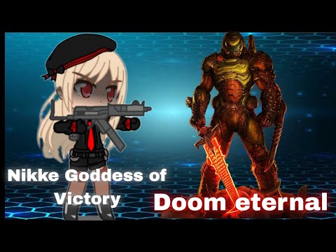 Видео: реакция Nikke Goddess of Victory на Doom eternal часть 1/? #gashaclub  #reaction #реакция