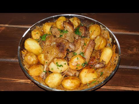 Видео: Жареная утка в казане с картофелем.