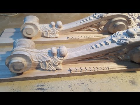 Видео: Сarved pillars for the fireplace with CNC. Резные столбы для камина на ЧПУ