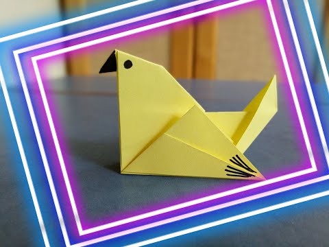 Видео: Птица из бумаги оригами  | Origami paper bird