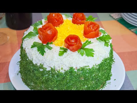 Видео: Вкусный печёночный торт «Закусочный» с луком, морковью и грибами