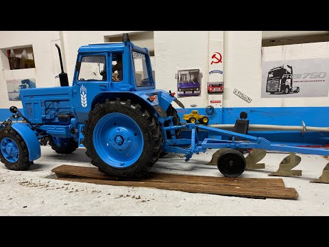 Видео: Печатный трактор МТЗ 82 готов 1:10 rc traktor mtz 3d blocher pflug