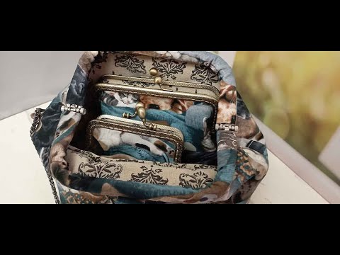 Видео: Сумочка с внутренним фермуаром. Собаки, кошки.