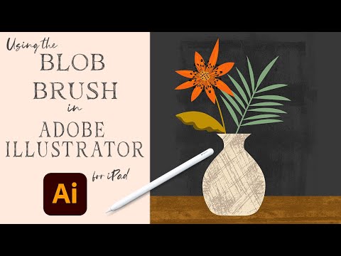 Видео: ADOBE ILLUSTRATOR ДЛЯ IPAD | Использование кисти-кляксы | Урок по созданию векторных иллюстраций ...