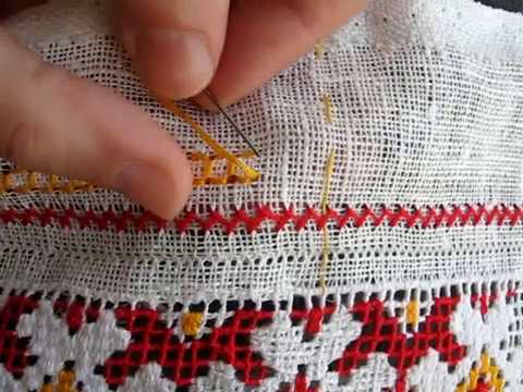 Видео: Фильм 6. Цветная перевить. Декоративные швы на редине.