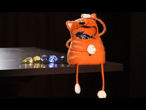 Видео: «Ручная работа».  Кот-шкатулка из шерсти (3.12.2014)