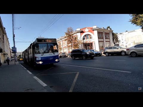 Видео: ТРОЛЛЕЙБУС С ГАРМОШКОЙ | Тролза-62052.01 [62052Б] маршрут 9 г. Ярославль