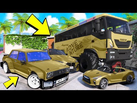 Видео: УГНАЛ КУЧУ ЗОЛОТЫХ ЧИТ ТАЧЕК И ОГРОМНЫЙ МОНСТР ТРАК У МАЖОРА ЗА 180 СЕКУНД! БИТВА ВОРОВ В ГТА 5!