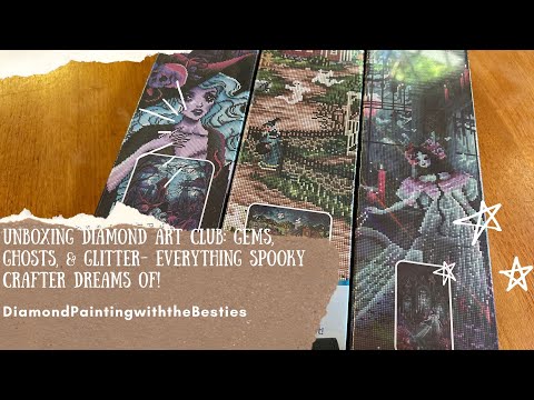Видео: Жутковатая распаковка Diamond Art Club: 3 шт., полные блёсток и упырей! Схватите их, если осмелит...