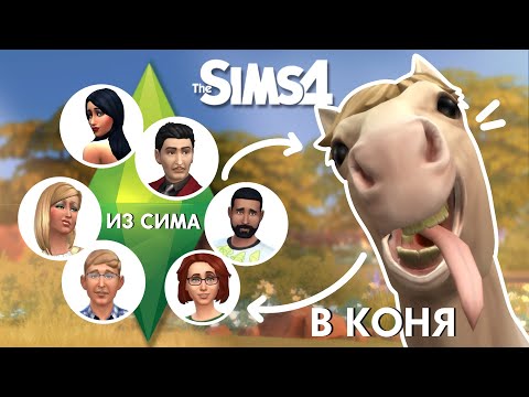 Видео: Я изменила 6 главных СИМОВ в ЛОШАДЕЙ 🐴😂| CHALLENGE SIMS 4