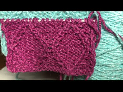 Видео: Узор ромбы спицами 🧶 Как вязать ромбы спицами