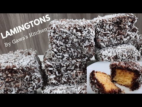 Видео: Как приготовить Ламингтоны/Легкие Ламингтоны/Рецепт Ламингтонов от gawa's kitchen