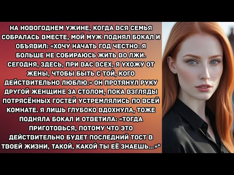 Видео: На новогоднем ужине, когда вся семья собралась вместе, мой муж поднял бокал и объявил: «Хочу...