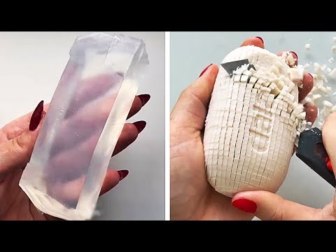 Видео: Асмр мыло резки | Удовлетворительное видео [ASMR] #82