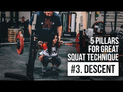 Видео: Приседания, столп №3 | Спуск | JTSstrength.com