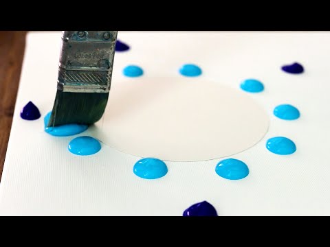 Видео: Волшебное ночное небо ✨ Расслабляющая акриловая картина #567