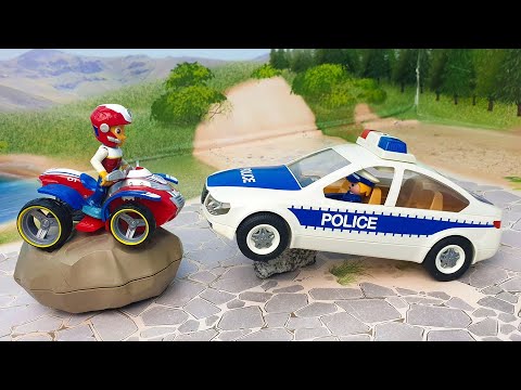 Видео: Мультики про машинки - Игрушки Плеймобиль и Щенячий Патруль.