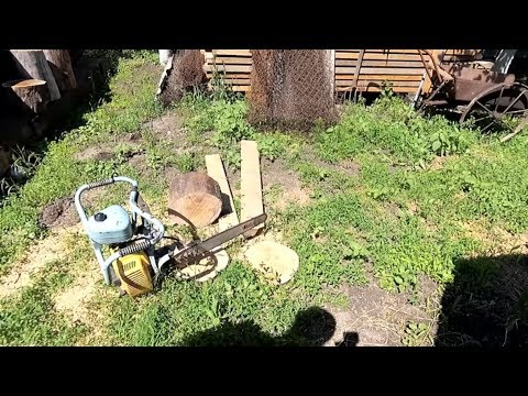 Видео: Бензопила Дружба (Урал) с китайским мотором...(замена мотора и простейшая система смазки цепи)