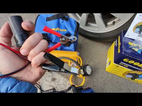 Видео: Компрессор автомобильный Goodyear GY-40L 40 л/мин состав комплекта, распаковка.