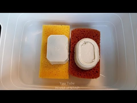 Видео: ASMR (120) Gel soap/Thick suds/Гелевое мыло с губками/Густая пена🤤
