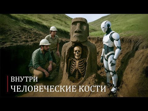Видео: Робот Тесла сканировал статуи Моаи на острове Пасхи — и нашел ВНУТРИ ЧЕЛОВЕЧЕСКИЕ КОСТИ