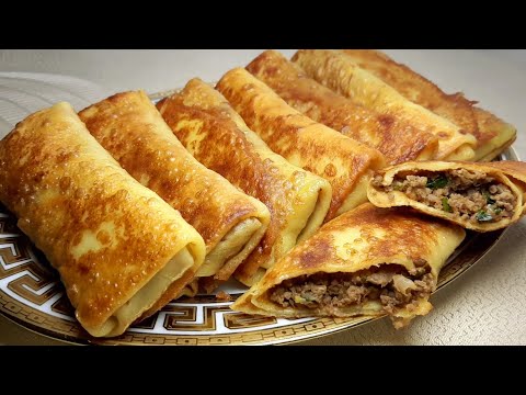 Видео: Блинчики с Мясом (с свиным сердцем ) Вкусные и очень Нежные!!!