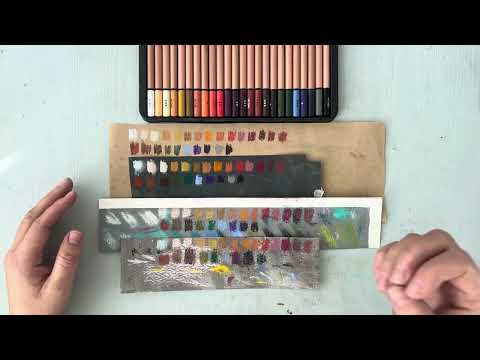 Видео: Тестирую пастельные карандаши ГАММА на разной бумаги. Обзор