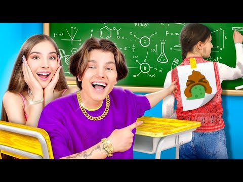 Видео: Бедная Девушка в Богатой Школе! Как за 24 Часа Подружиться с Богатыми Студентами